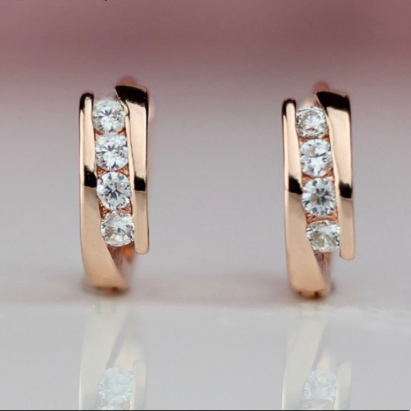 Jewelry - Rose Gold Round Earrings